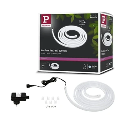 Bild av Paulmann 78907 LED Stripe SimpLED utomhus basset 3 m IP65 12 W 1260 lm 6500 K 18 VA dagsljus vit plast
