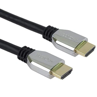 Bild av PremiumCord 8K Ultra High Speed HDMI 2.1 kabel M/M 48 Gbps med Ethernet, kompatibel Video 8K@60Hz, Deep Color, 3D, eARC, HDR, 3X skärmad, guldpläterade anslutningar, silver zinkkontakter, 2 m
