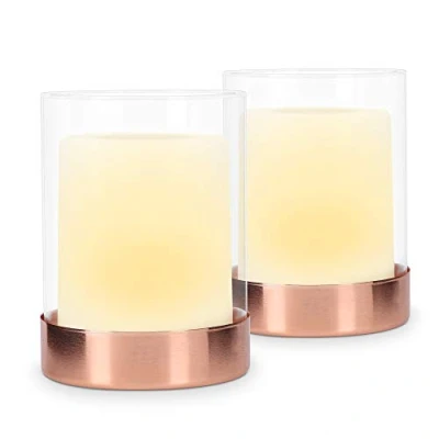 Bild av Navaris 2 x LED solträdgårdsljus ljussken flimmereffekt utomhus ljus lykta trädgård ljusset laddningsbar sollykta