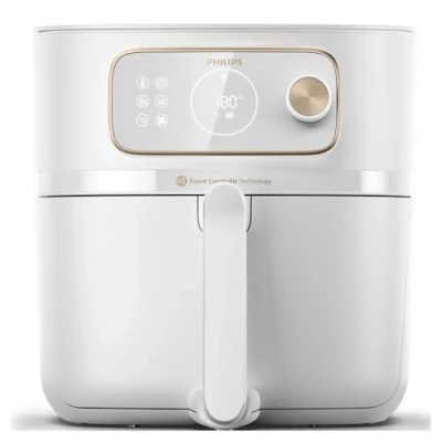 Bild av Philips Airfryer Combi 7000 Series XXL 8,3L (2kg), 22 i 1 airfryer, WiFi ansluten, 99% mindre tillsatt fett** med Rapid CombiAir, HomeID app, vit (HD9876/20)