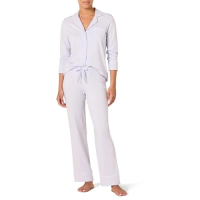 Bild av Amazon Essentials dam bomull modal långärmad skjorta och full längd botten pyjamasset (finns i plusstorlek), ljusblå, XX Large
