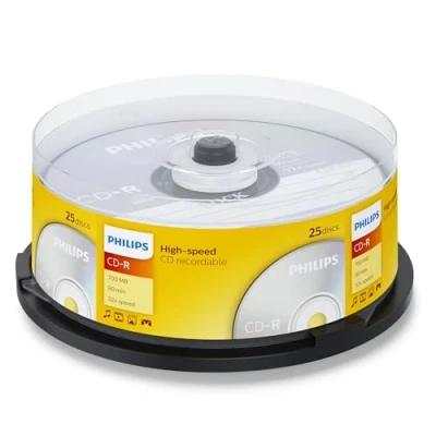 Bild av Philips CD R ämnen (700 MB data/80 minuter, 52x High Speed inspelning, 25 spindel)