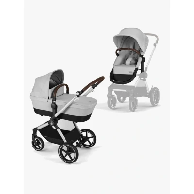 Bild av Cybex EOS Lux Duovagn inkl. BeSafe iZi Go Modular X2 &amp; Bas, Silver/Lava Grey