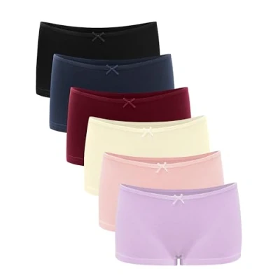 Bild av Libella® Trosor dam (6/3 pack) boxershorts kalsonger underkläder set bomull kvinnor pojkar shorts 3901, Multi 9, M
