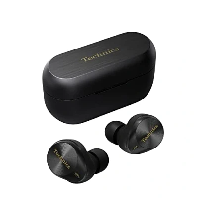 Bild av Technics EAH AZ80E K trådlösa hörlurar med brusreducering, Multipoint Bluetooth 3 enheter, bekväma in ear hörlurar, trådlös laddning, svart