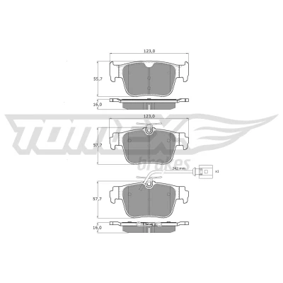 Bild av TOMEX brakes TX 52 41 ABS Givare Bakaxel vänster 555mm HONDA: CIVIC 8 Hatchback,