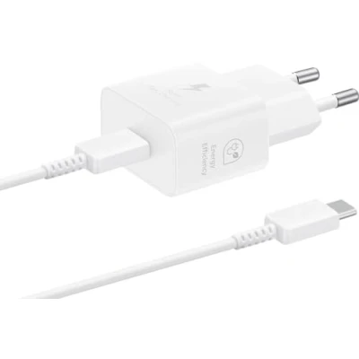 Bild av Samsung Snabbladdare USB C 25W + Kabel Vit