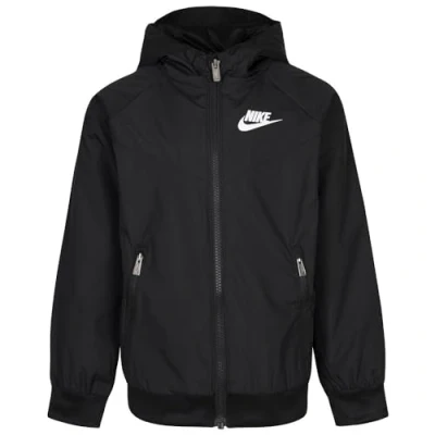 Bild av Nike Sportswear KEY ITEM Chevron Windrunner Unisex Allvädersjacka för barn, Storlek: 110/116, Black