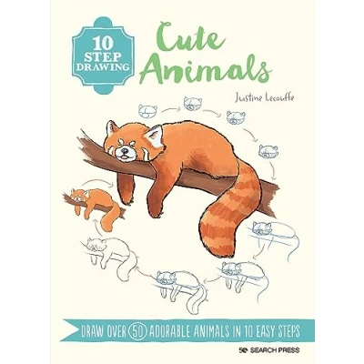 Bild av 10 Step Drawing: Cute Animals: Draw Over 50 Adorable Animals in Easy Steps