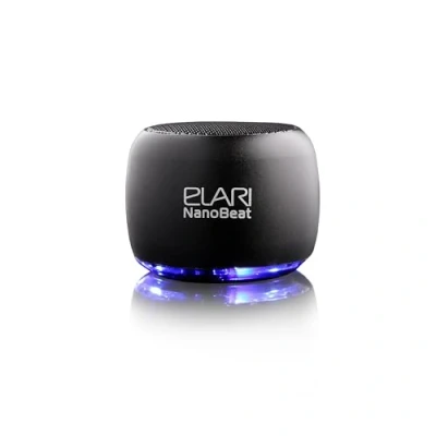 Bild av ELARI NanoBeat, minihögtalare med starkt ljud, inbygd mikrofon, hög kvalitet, koppla flera stycken till surround ljud (Svart)
