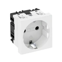 Bild av OBO Uttag 2p+Ground schuko 1 Modul 45 mm 0 vit, RAL 9010, RAPID