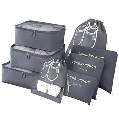 Bild av Vicloon Resväska Organizer, 8st Travel Cube System, Kuvertseparatorer Rese Underkläder Skor Organizers Väskor Förvaring Set