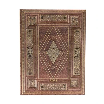 Bild av First Folio (Shakespeare’s Library) Ultra 12 month Horizontal Hardback Dayplanner 2025 (Elastic Band Closure): tydzień na dwóch stronach, zamykany gumkę, papier 100 gsm