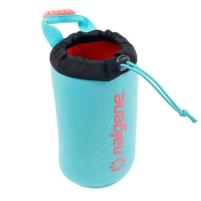 Bild av Nalgene flaskhylsa neopren vattenflaska hylsa förhindrar kondens, isolerar drycker flaskhållare ärm designad för 92 cl flaska capri blågrön