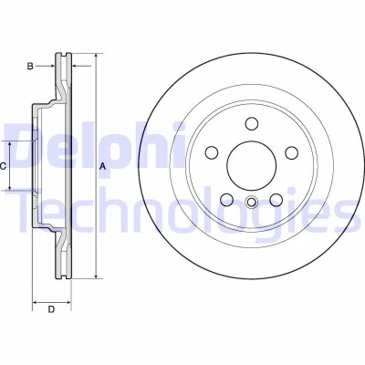Bild av DELPHI BG4778C Disque de frein 300 20 5 ventilé revêtu non traité sans roulement roue, bague ABS BMW: X1, 2 Gran Tourer, Active Tourer