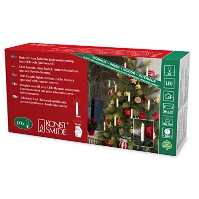 Bild av Konstsmide Christmas Batteridriven LED julgransbelysning vit 10 lampor