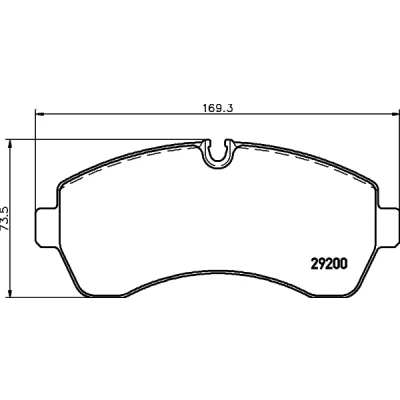 Bild av HELLA 8DB 355 005 531 Jeu de plaquettes frein préparé pour indicateur d&#039;usure avec vis d&#039;étrier accessoires