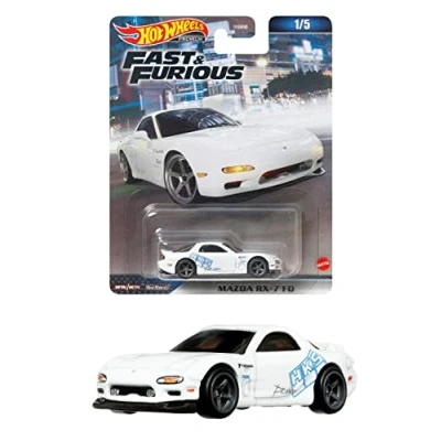 Bild av Hot Wheels Fast and Furious Die Cast bilmodell RX 7 FD skala 1:64 6cm HKD22
