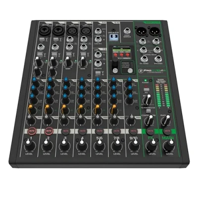 Bild av Mackie ProFX10v3+ 10 kanals analog mixer med förbättrade effekter, USB och Bluetooth inspelningslägen