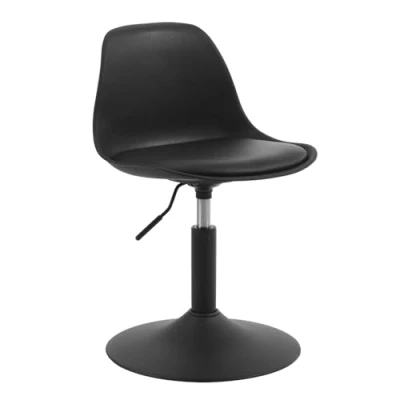 Bild av WOLTU Set med 1 Ställbar Pall Stol Arbetspall Kontorspall Matsalsstol Sminkpall Hemmakontor Kommersiell butik Multipurpose PU Grå Sits 39,5 50,5cm Hög BH304gr