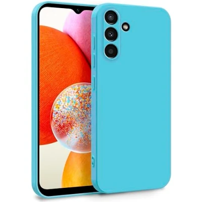 Bild av MyGadget Fodral till Samsung Galaxy A14 5G Tvålagers mobiltelefonfodral med kameraskydd Skal innerfoder och silikon utsida Turkos