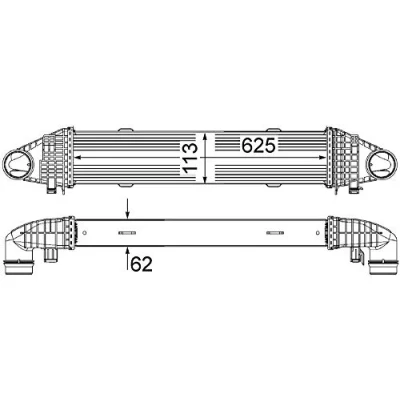 Bild av MAHLE ORIGINAL CI 356 000P Intercooler MERCEDES BENZ: Classe C Berline, Break, E Berline