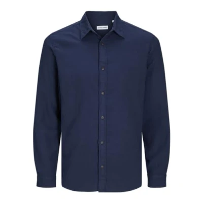 Bild av JACK&amp;JONES plus Jjjoshua fall flanellskjorta Ls Pls fritidsskjorta, Marinblazer/detalj: solid, 3XL size