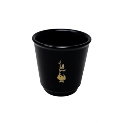 Bild av Bialetti Kaffekopp Svart Matt Monogram Keramik Kapacitet 90 ml