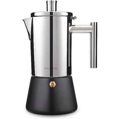 Bild av Easyworkz Diego spishäll espressobryggare Rostfritt stål Moka Pot 300 ml, svart