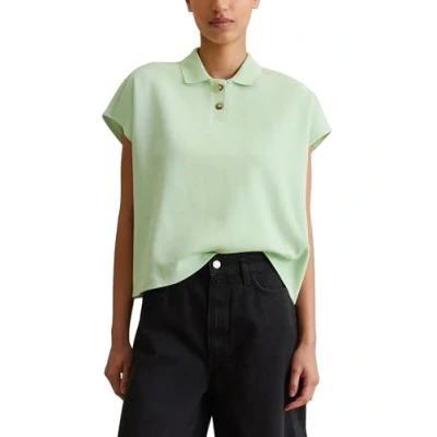Bild av Marc O&#039;Polo Denim Button Placket Piké, Storlek: Small, Mint mist