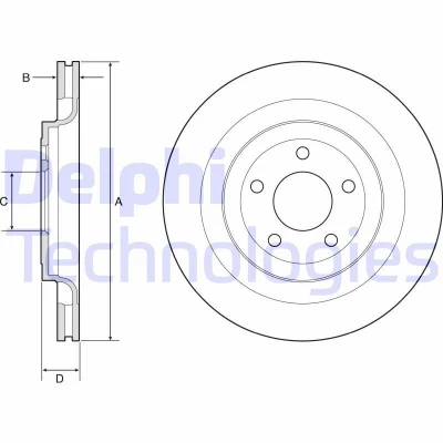 Bild av Bromsskiva DELPHI BG4832C