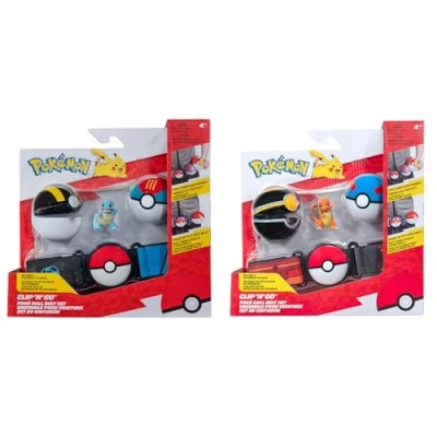 Bild av Pokémon Clip&#039;N&#039;Go Belt Set Charmander &amp; Squirtle Official Pokemon Playset for children 4+