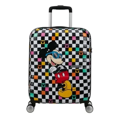 Bild av American Tourister Wavebreaker Disney FL Resväska S, Handväska, 55 cm, 36 L, Multifärg (Musse Pigg Check)
