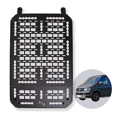 Bild av 040 Parts enkel mollebräda för VW T5 T6 T6.1 Kalifornien universell enhetshållare och extra lagringsutrymme äventyr, camping utomhus, Svart matt