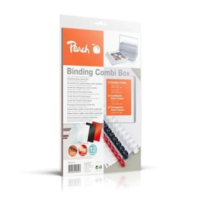 Bild av Peach PB100 14 plastbindningsset för 12 dokument, DIN A4, 36 delar