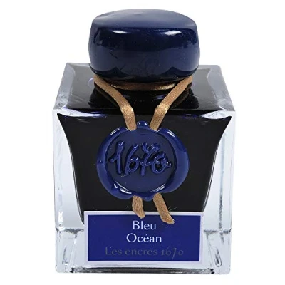 Bild av J.Herbin 15018JT årsdag bläckflaska 1670 (50 ml, för fjäderhållare, färgintensiv) blå