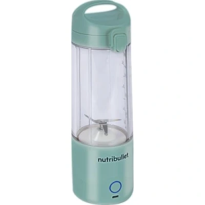 Bild av nutribullet lätt portabla blender, 475 ml BPA fri Tritan, miniblender med 4 punktsblad i rostfritt stål, multifunktionell USB C laddare, 15+ blandningscykler, LjUSB Clå, NBP003LBL