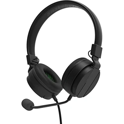 Bild av snakebyte Xbox headset SX svart/grön Series stereospelhörlurar, 40 mm ljuddrivrutin, avtagbar mikrofon, vadderat, 3,5 uttag, kompatibel med PS5, Xbox, bärbar dator