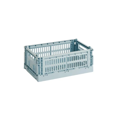 Bild av HAY Colour Crate Recycled Lådor Dusty Blue W: 17 x L: 26,5 H: 10,5 cm