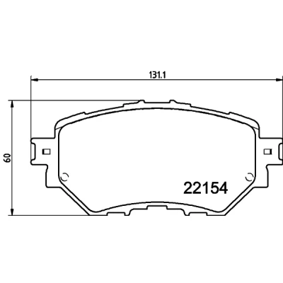 Bild av HELLA 8DB 355 032 091 Jeu de plaquettes frein non préparé pour indicateur d&#039;usure avec accessoires MAZDA: 3 3/5 portes, Berline