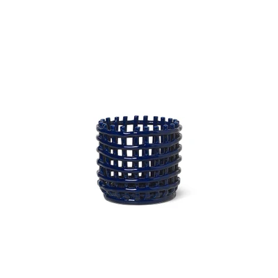 Bild av ferm LIVING Keramikkorg, rund, Ø 16 cm, blå, keramik
