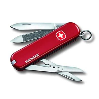 Bild av Victorinox schweizisk fickkniv Wenger, multiverktyg, Swiss Army kniv med 7 funktioner, blad, nagelfil, sax