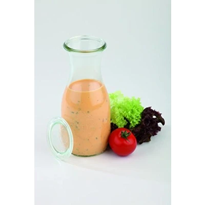 Bild av APS 6 Original WECK glasflaskor 500 ml med lock, Ø cm, H: 19 flaskor för juicer, smoothies, dressingar, diskmaskinsäker