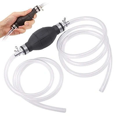 Bild av Fentar Bensin Sifonpump Manuell Bensinpump med PVC rör 1,2 m 0,8 10 mm för Bränsle Gasolja Vatten Fett Fiskbehållare