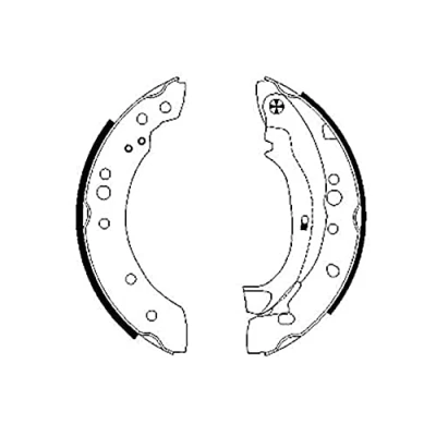 Bild av HELLA 8DB 355 002 601 Mâchoires De frein 203,2 38 avec levier à main CITROËN: C3 I 3/5 portes, C2 II, PEUGEOT: 1007 3 portes