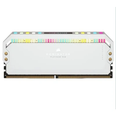Bild av CORSAIR DOMINATOR PLATINUM RGB DDR5 64GB (2x32GB) 5200MHz C40 Optimerad För Intel (Patenterad DHX Kylning, 12 Extremt Ljusstarka CAPELLIX Lysdioder) Vit