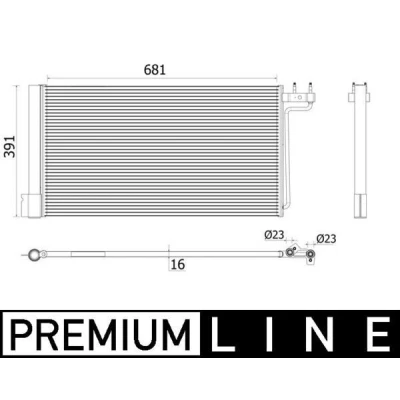 Bild av Kondensor, klimatanläggning Mahle AC 941 000P