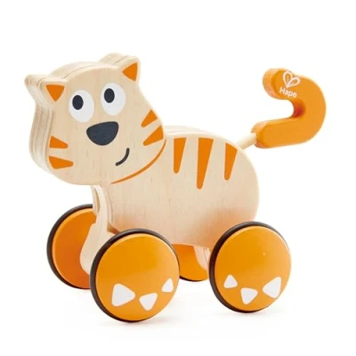 Bild av Hape E0363 Dante Push and Go Pull Wooden Cat Toy