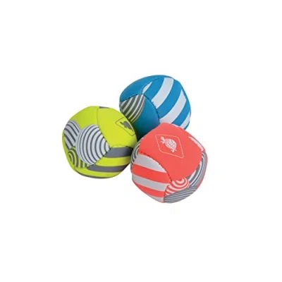 Bild av Schildkröt Neopren Fun, 3 minibollar att sparka, kasta, fånga, jonglera, Ø 5 cm, dubbelväggiga, fyllda med plastgranulat, gul blå flamingo, 970145, en storlek passar alla