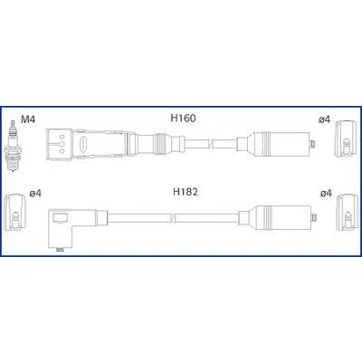 Bild av HITACHI 134717 Jeu De Fils d&#039;Allumage AUDI: 80 B3, 100 C4 Avant, Berline